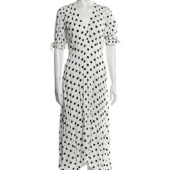 FAITHFULL THE BRAND, Polka Dot Print Long Dress, Size: XS - Picture 1 of 3